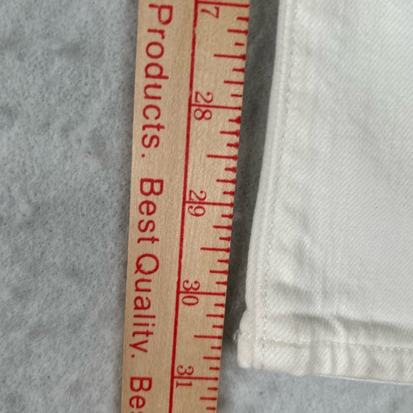 Gap Real Straight Jeans Womens 28L White Denim 1969 Skinny Leg Classic Core Y2K - Picture 7 of 12